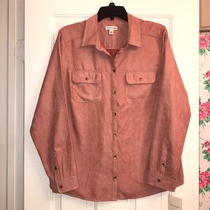 Velvet Pastel Button Down Shirt